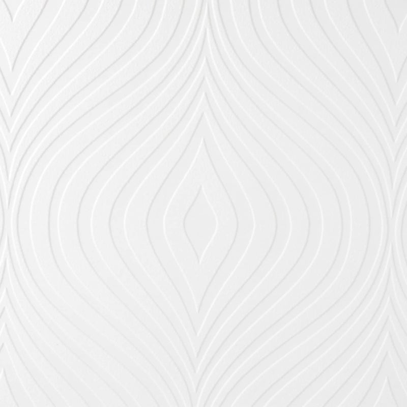 Graham & Brown 17583 Curvy White Paintable Wallpaper - Image 4